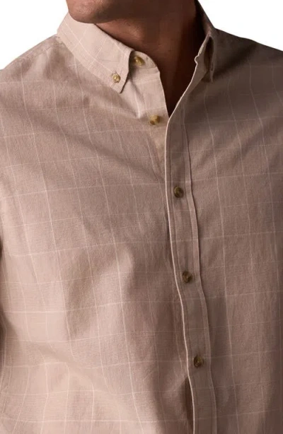 The Normal Brand Nikko Classic Long Sleeve Plaid Button-up Shirt In Brown