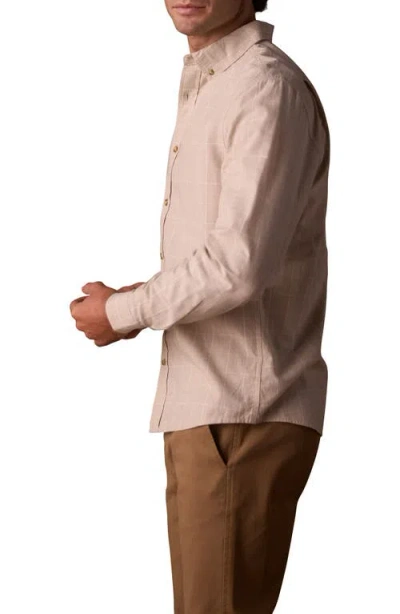 The Normal Brand Nikko Classic Long Sleeve Plaid Button-up Shirt In Brown