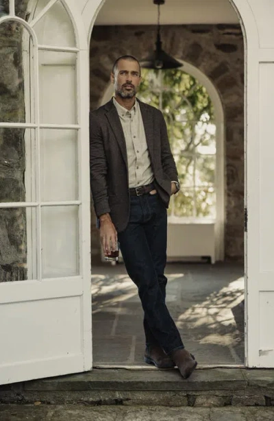 The Normal Brand Nikko Classic Long Sleeve Plaid Button-up Shirt In Brown