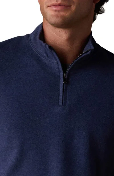 The Normal Brand Puremeso Weekend Quarter Zip Top In Blue