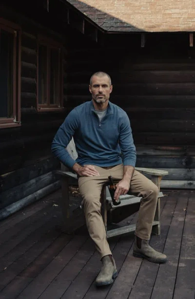 The Normal Brand Puremeso Weekend Quarter Zip Top In Blue