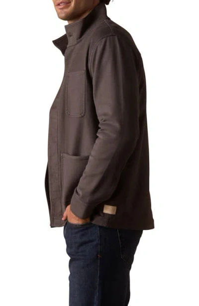 The Normal Brand Comfort Terry Cloth Chore Coat In Brown