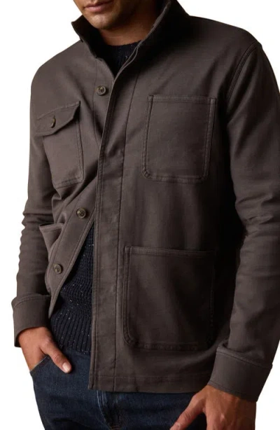 The Normal Brand Comfort Terry Cloth Chore Coat In Brown