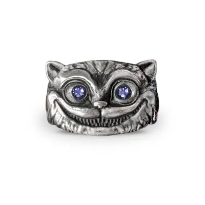 Perry Gargano Silver / Purple The Cheshire Cat ~ Alice In Wonderland Ring - Sterling Silver - Amethyst Women's In Silver
