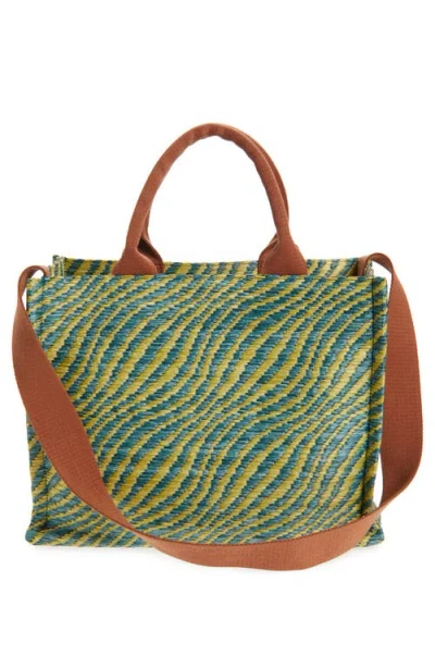 Marni Small Logo Basket Bag In Green