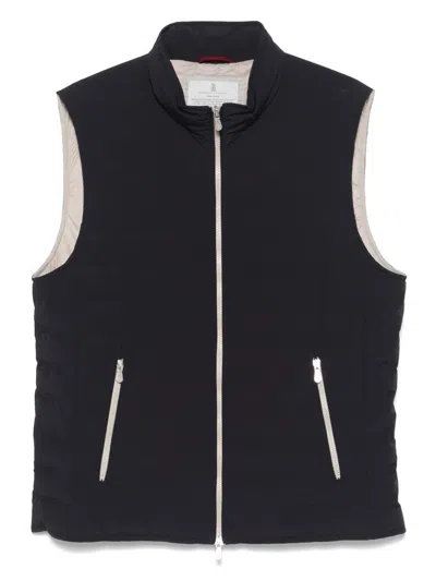 Brunello Cucinelli Men Lightweight Padded Vest In Black