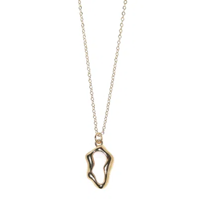 Studio Baloge Women's Gold / White Oceane Pendant Necklace In Gold
