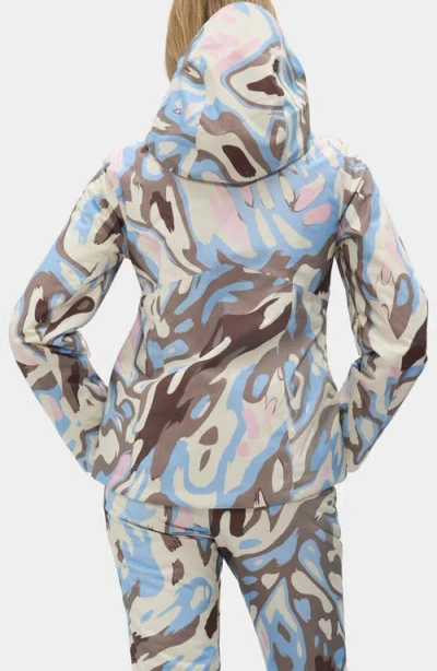 Halfdays Lawrence Waterproof Abstract Print Ski Jacket In Multi