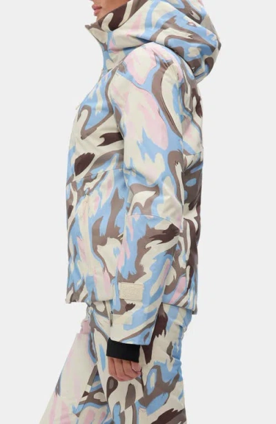 Halfdays Lawrence Waterproof Abstract Print Ski Jacket In Multi