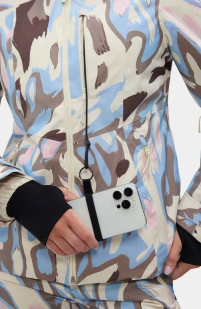 Halfdays Lawrence Waterproof Abstract Print Ski Jacket In Multi