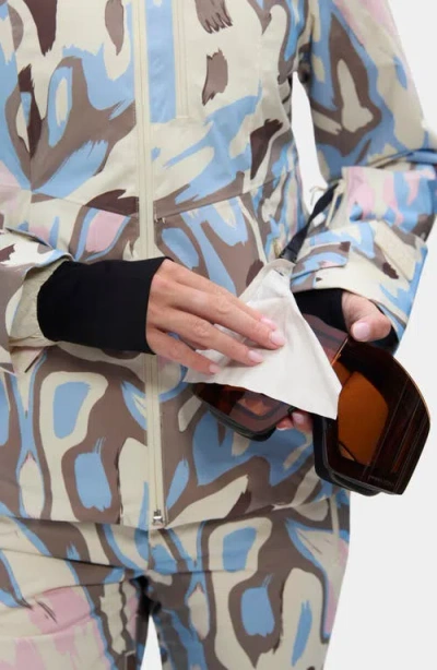 Halfdays Lawrence Waterproof Abstract Print Ski Jacket In Multi