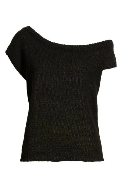 Petal And Pup Petal & Pup Coco One-shoulder Knit Top In Black