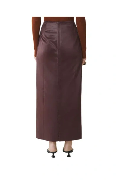Lanvin Straight Skirt In Cotton And Viscose In Brown