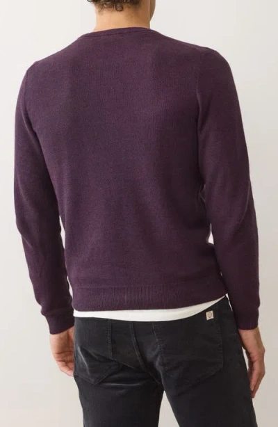 Marine Layer Textured Cotton Blend Crewneck Sweater In Red