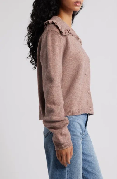 Petal And Pup Petal & Pup Carmello Frill Collar Cardigan In Brown