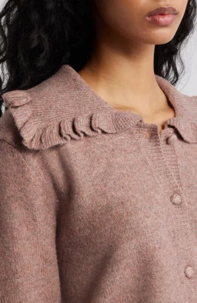 Petal And Pup Petal & Pup Carmello Frill Collar Cardigan In Brown