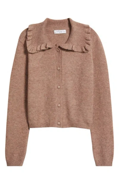 Petal And Pup Petal & Pup Carmello Frill Collar Cardigan In Brown