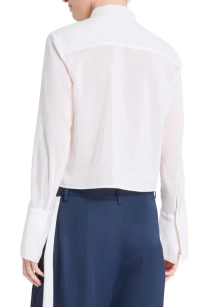 Twp Patti Ruffle Button-front Shirt In Neutral