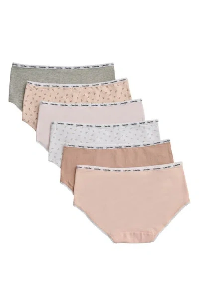 Calvin Klein Kids' 6-pack Hipster Briefs In Multi
