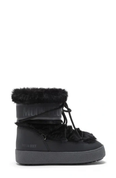 Moon Boot Ltrack Quilted Shell And Faux Leather Snow Boots In Black