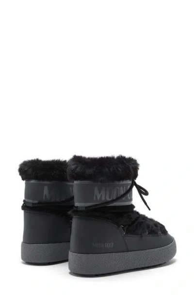Moon Boot Ltrack Quilted Shell And Faux Leather Snow Boots In Black