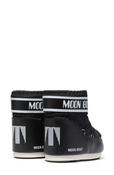 Moon Boot Black Icon Low Nylon Boots In Multi