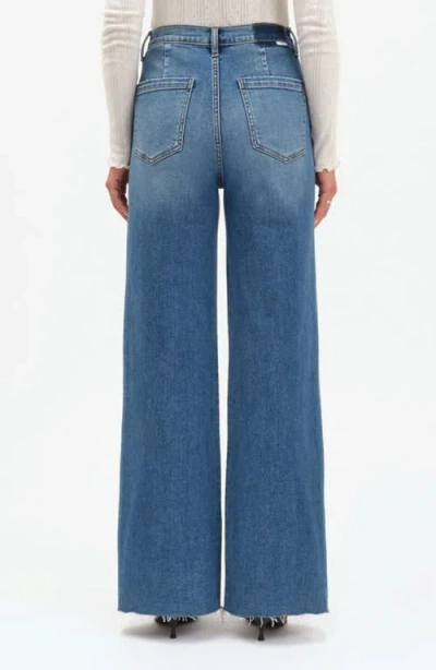 Daze Far Out High Waist Jeans In Blue