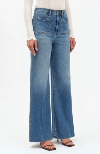 Daze Far Out High Waist Jeans In Blue