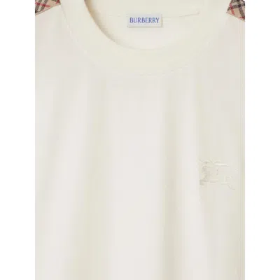 Burberry Checked Cotton-jersey T-shirt In Neutrals