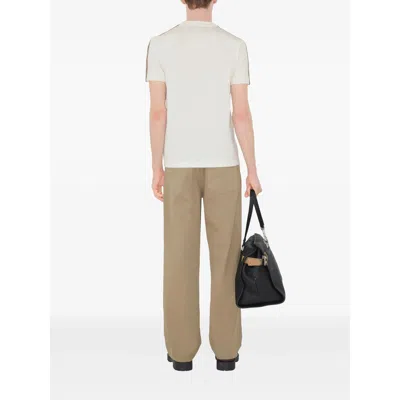 Burberry Checked Cotton-jersey T-shirt In Neutrals