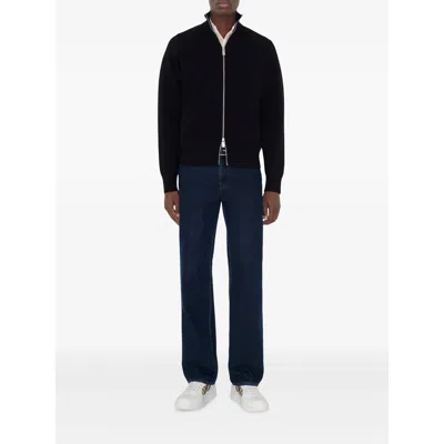 Burberry Low-top Leather Sneakers With Check Inserts In White