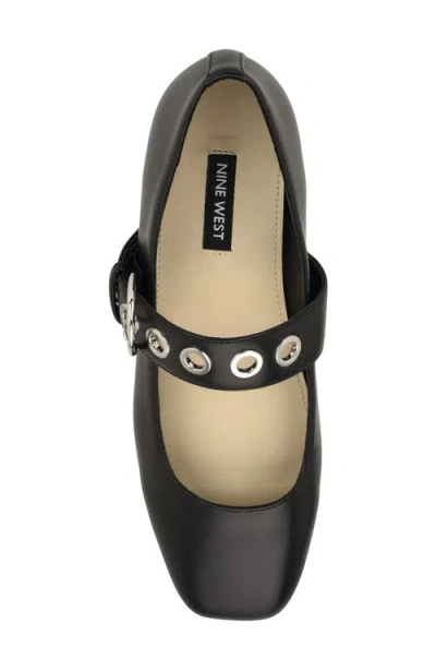 Nine West Kebba Mary Jane Flat In Black