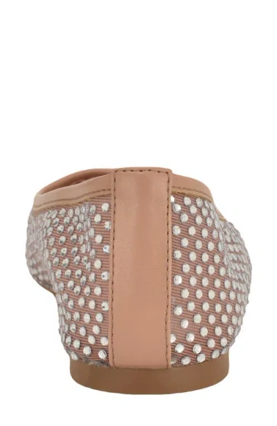 Nine West Burnne Studded Mesh Flat In Brown