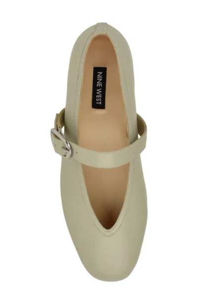 Nine West Vancee Mary Jane Flat In Green