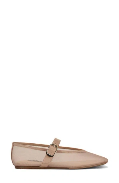 Nine West Vanceen Mary Jane Flat In Neutral