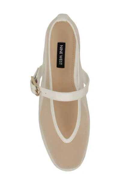 Nine West Vanceen Mary Jane Flat In Transparent