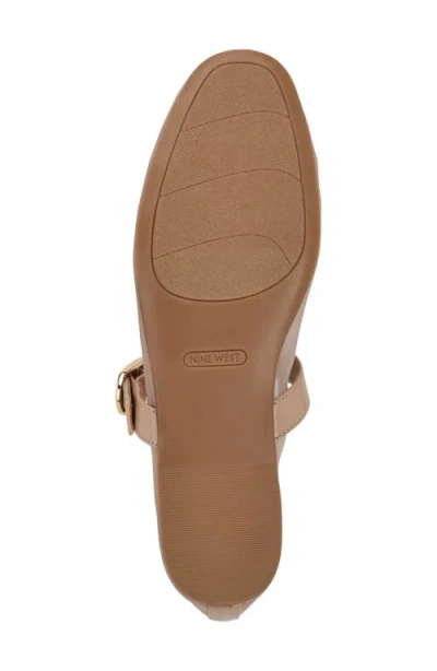 Nine West Vanceen Mary Jane Flat In Neutral