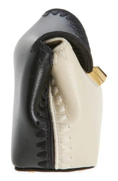 Totême T-lock Mini Embroidered Textured-leather Clutch In Multi