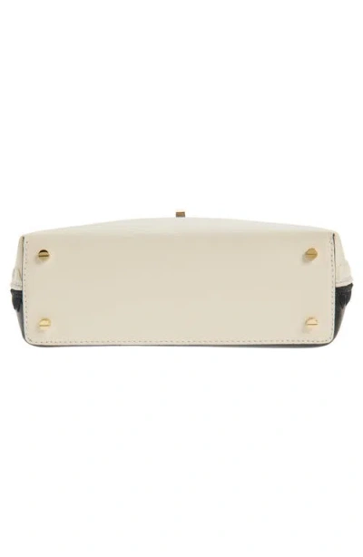 Totême T-lock Mini Embroidered Textured-leather Clutch In Multi