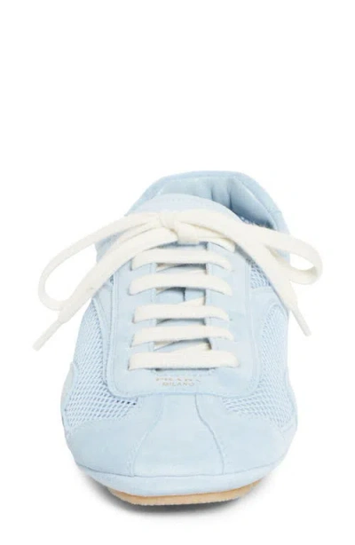 Prada Mixed Media Low Top Sneaker In Multi