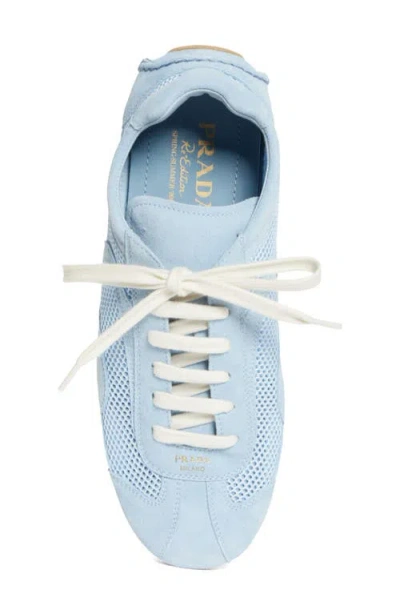 Prada Mixed Media Low Top Sneaker In Multi
