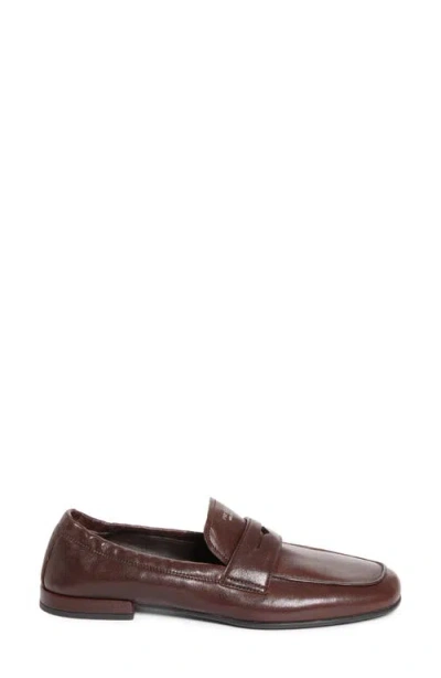 Prada Soft Penny Loafer In Brown
