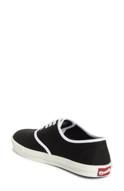 Prada Canvas Low Top Sneaker In Black