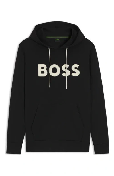 Hugo Boss Boss Soody Zone Logo Hoodie In Black