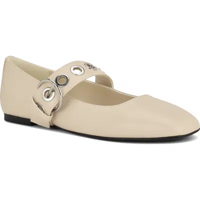 Nine West Kebba Mary Jane Flat In Neutral