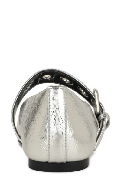 Nine West Kebba Mary Jane Flat In Silver