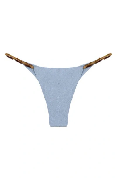 Vix Paula Hermanny Firenze Lesley Beaded Bikini Bottoms In Blue