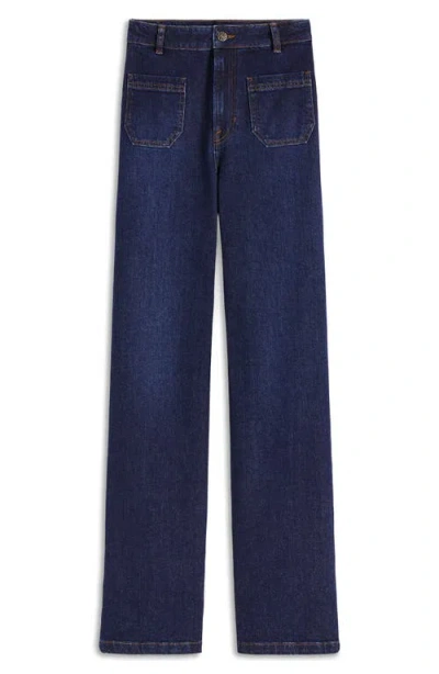 Boden Patch Pocket Relaxed Straight Leg Jeans In Blue