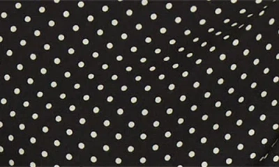 Tom Ford Polka Dot Silk Sable Faux Wrap Skirt In Black