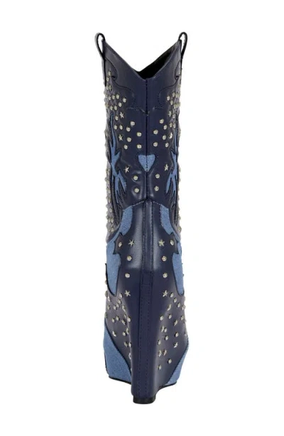 Azalea Wang Callia Platform Western Boot In Multi